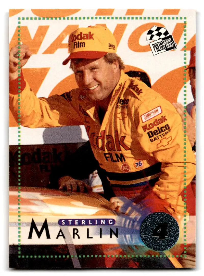 1996 Press Pass #19 Sterling Marlin - Racing Card Single