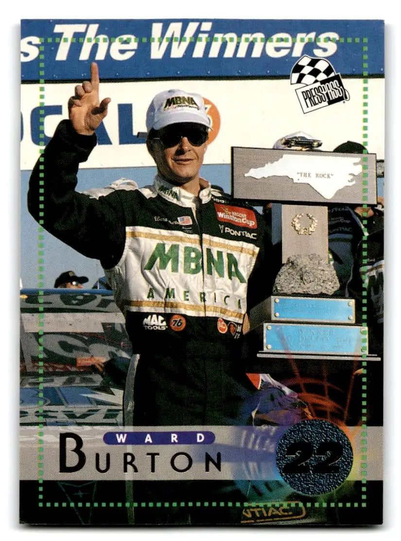 1996 Press Pass #6 Ward Burton - Racing Card Single