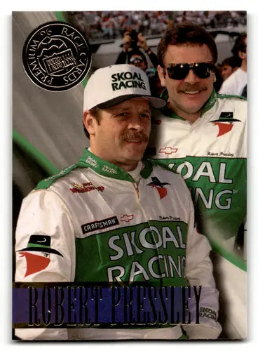 Original gloss 1996 Press Pass Premium Robert Pressley racing card in near mint condition