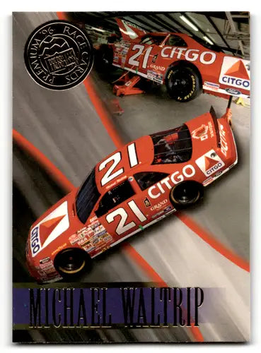 Press Pass Premium Michael Waltrip 96 Race Card from 1996 Press Pass product