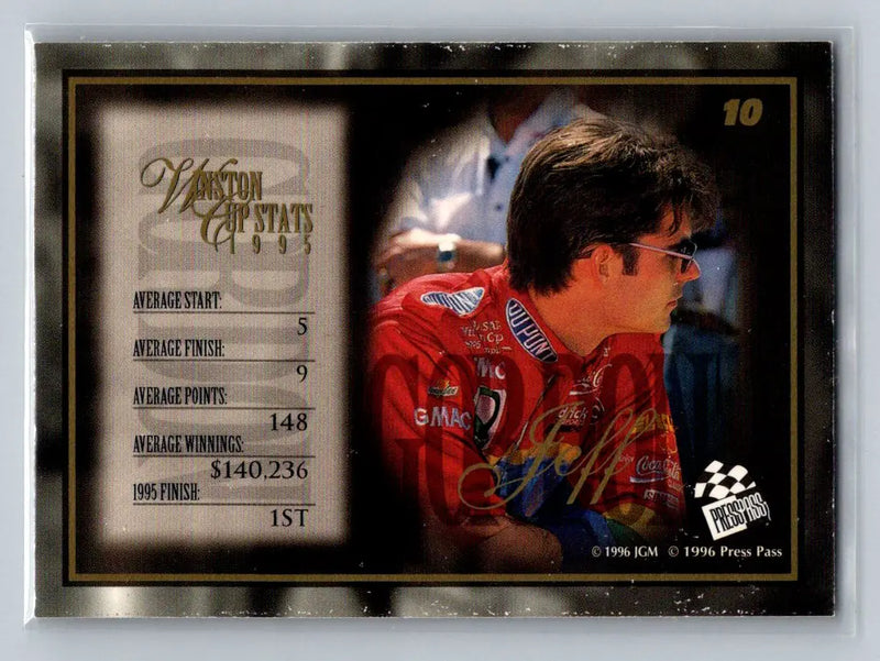 1996 Press Pass VIP #10 Jeff Gordon Hendrick Motorsports - Racing Card Single