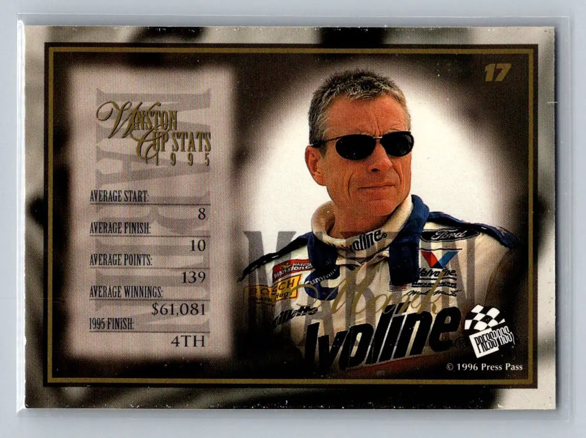 1996 Press Pass VIP #17 Mark Martin Roush Racing - Racing Card Single