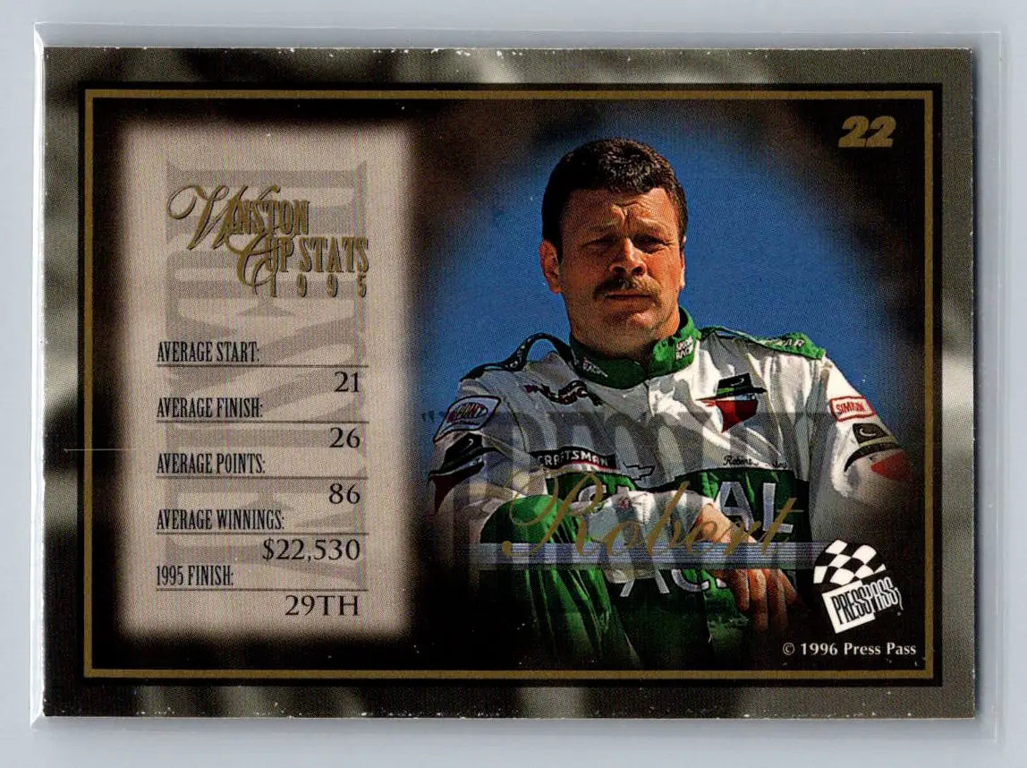 1996 Press Pass VIP #22 Robert Pressley Leo Jackson Motorsports - Racing Card Single