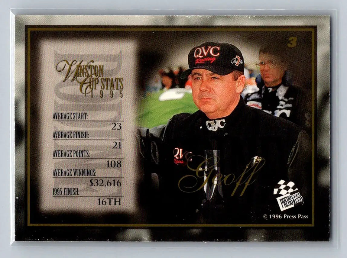 1996 Press Pass VIP #3 Geoff Bodine Geoff Bodine Racing - Racing Card Single