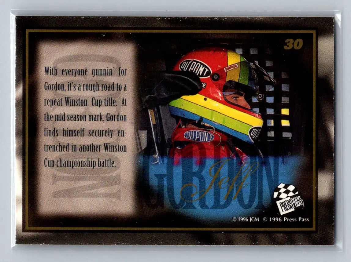 1996 Press Pass VIP #30 Jeff Gordon Hendrick Motorsports - Racing Card Single