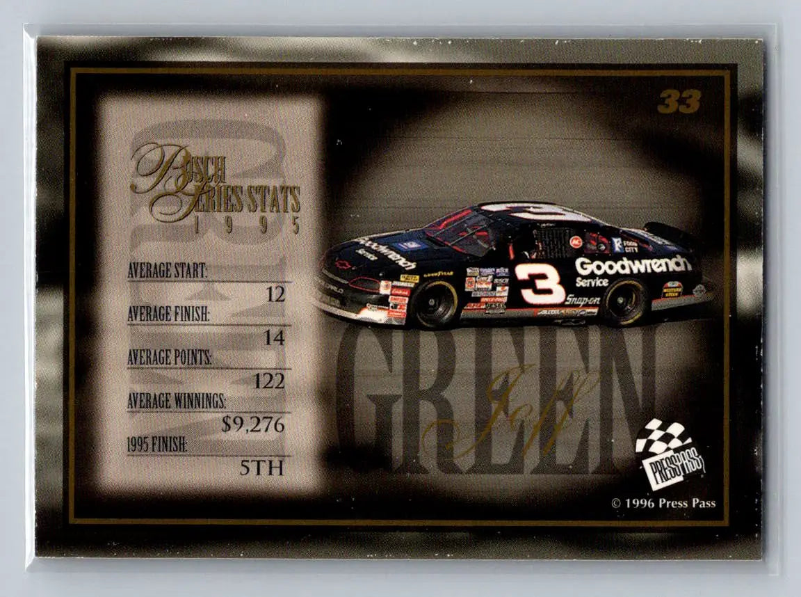 1996 Press Pass VIP #33 Jeff Green Dale Earnhardt Inc. - Racing Card Single