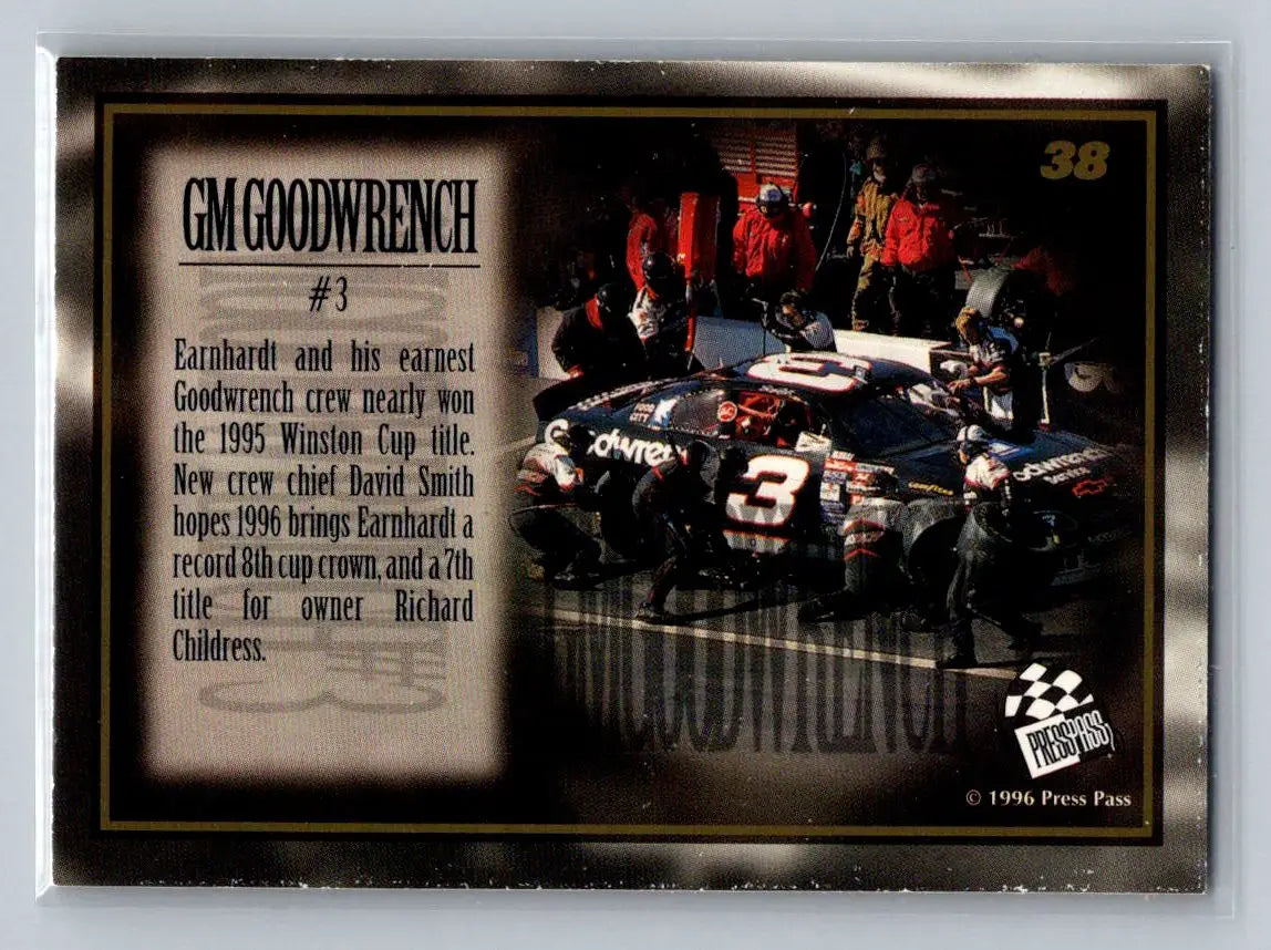 1996 Press Pass VIP #38 #3 GM Goodwrench Richard Childress Racing - Racing Card Single