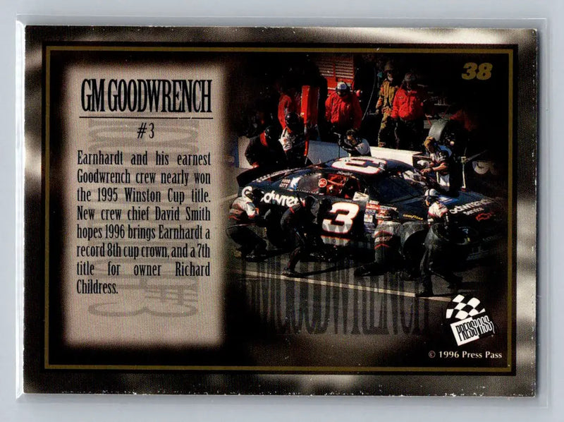 1996 Press Pass VIP #38 #3 GM Goodwrench Richard Childress Racing - Racing Card Single