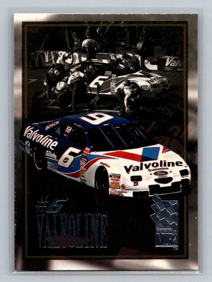 1996 Press Pass VIP #45 #6 Valvoline Roush Racing - Racing Card Single