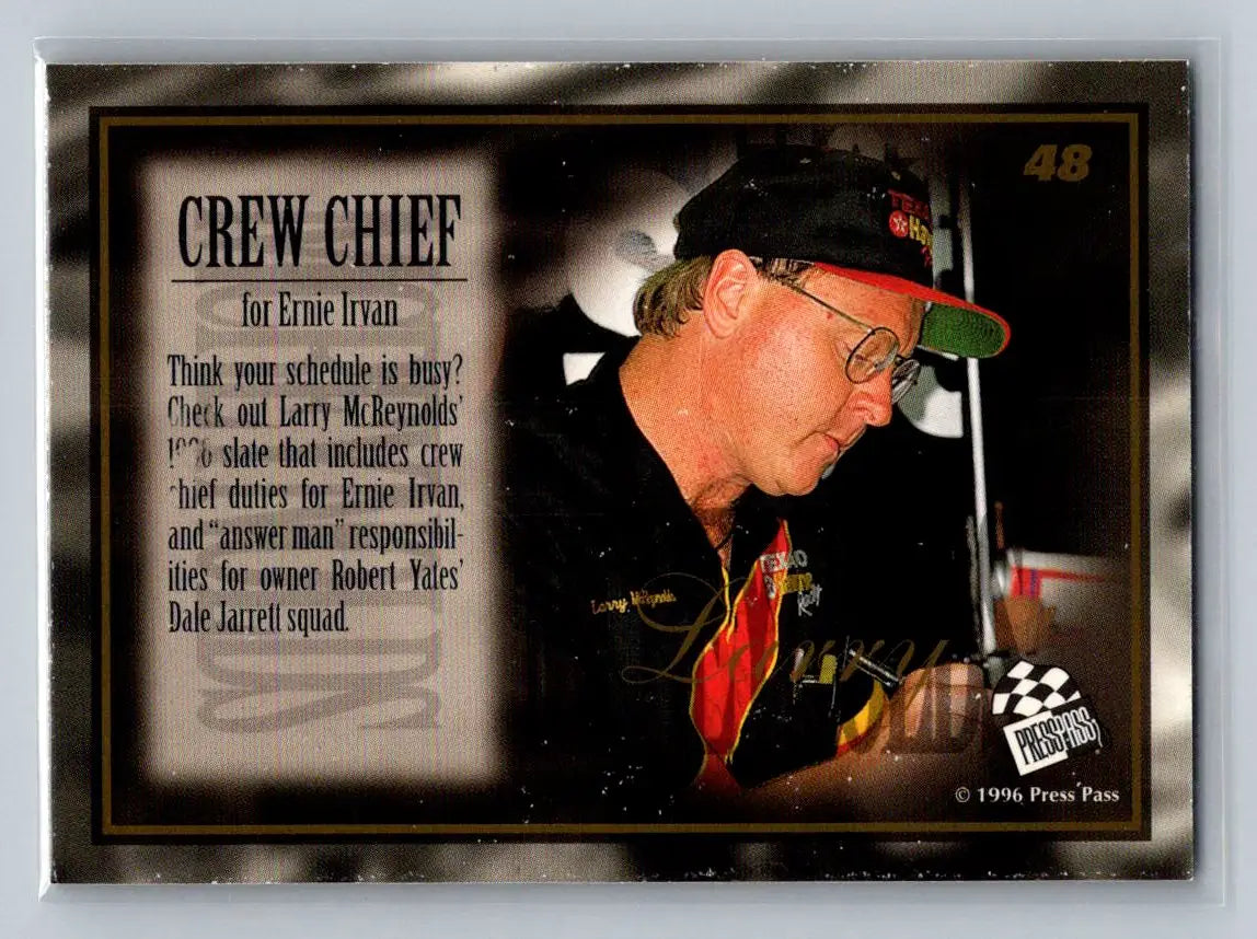 1996 Press Pass VIP #48 Larry McReynolds Robert Yates Racing - Racing Card Single
