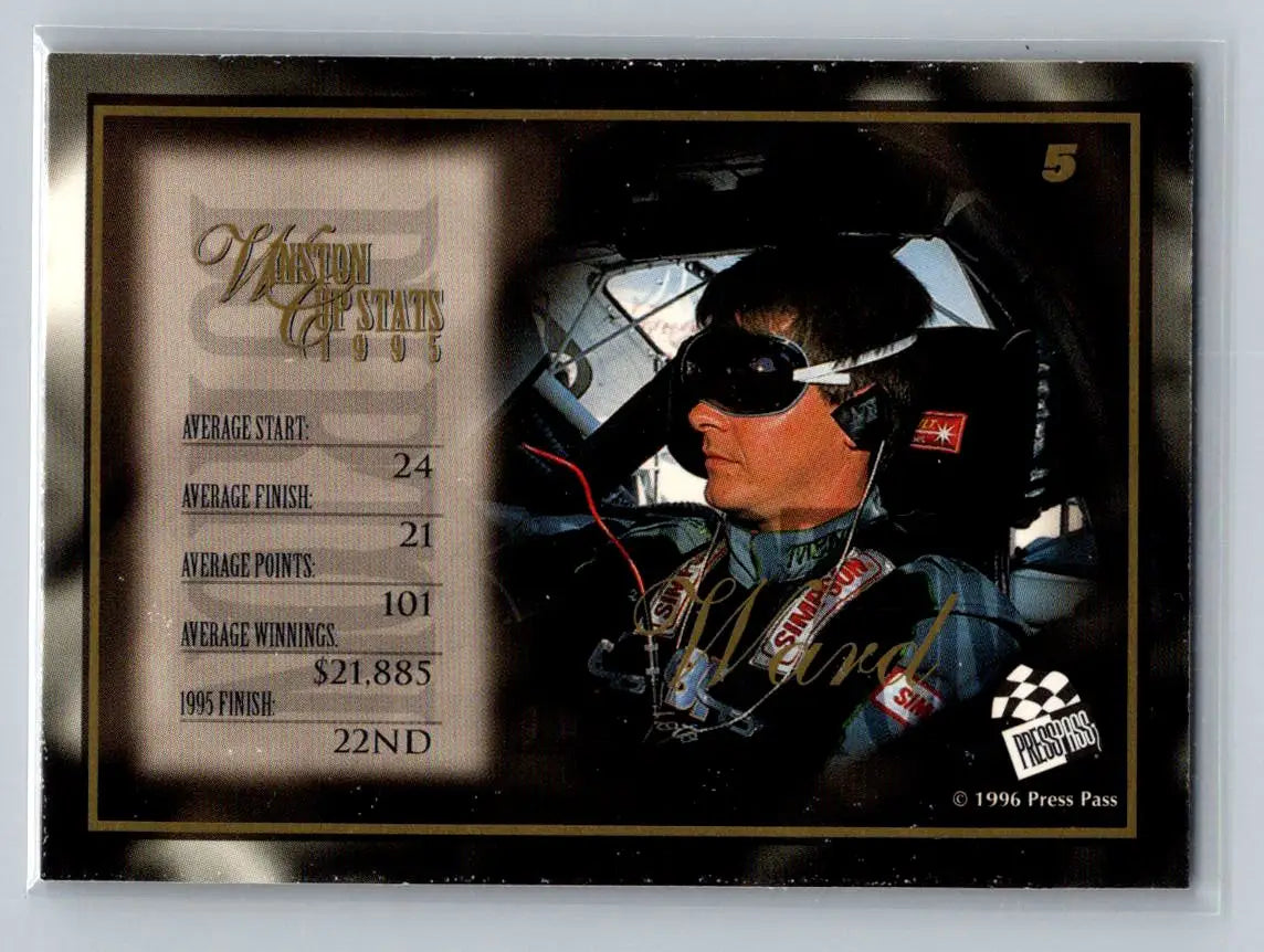 1996 Press Pass VIP #5 Ward Burton Bill Davis Racing - Racing Card Single