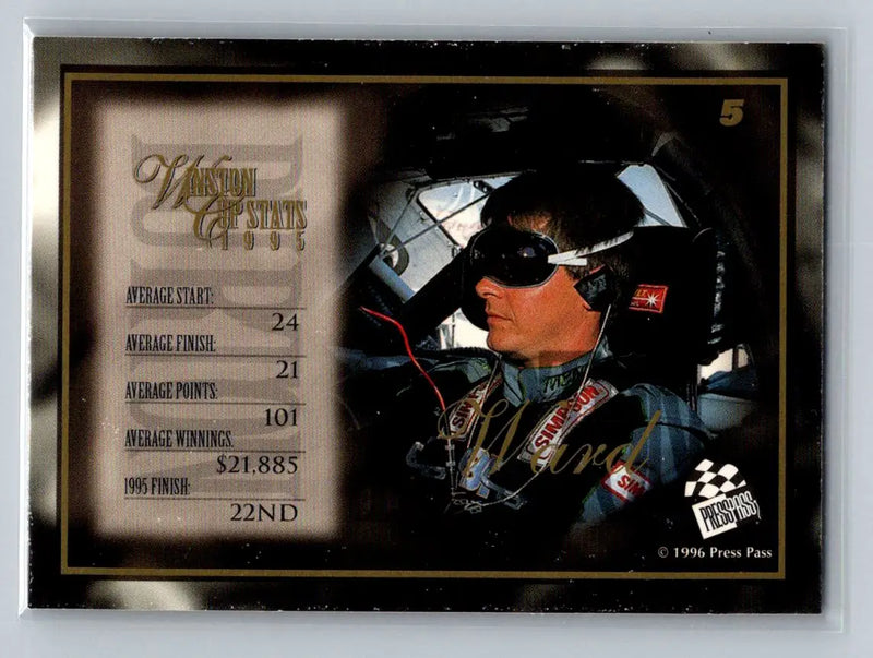 1996 Press Pass VIP #5 Ward Burton Bill Davis Racing - Racing Card Single