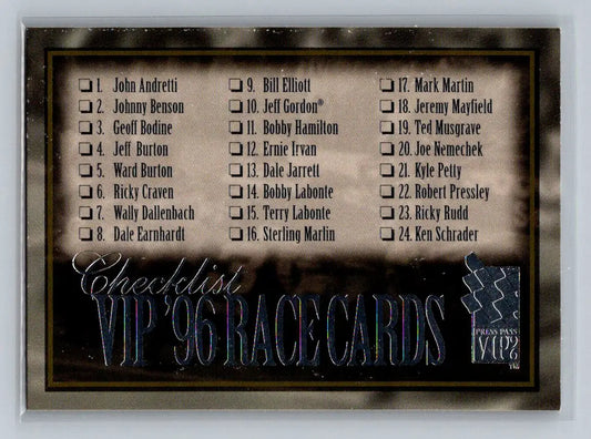 1996 Press Pass VIP #54 Checklist Green Bay Packers - Football Card Single