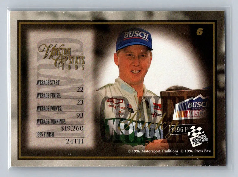 1996 Press Pass VIP #6 Ricky Craven Larry Hedrick Motorsports - Racing Card Single