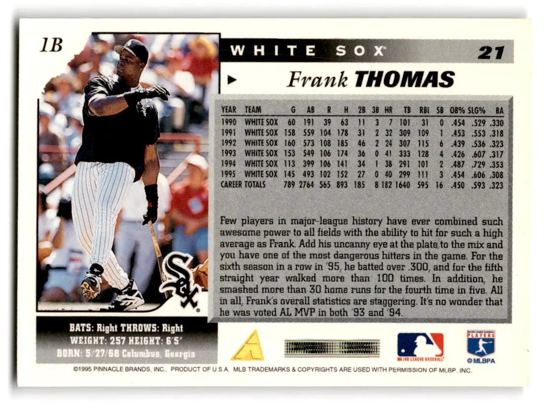 1996 Score #21 Frank Thomas - Baseball Card Single