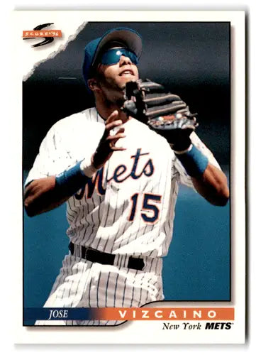 Original gloss baseball card of Jose Vizcaino from 1996 Score Mets NM Near Mint
