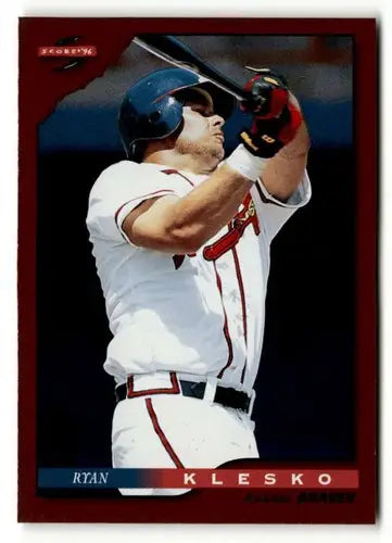 1996 Score #3 Ryan Klesko Atlanta Braves Baseball Cards ID:52296 - Baseball Card Single