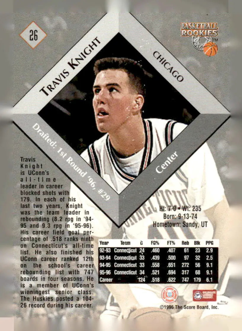1996 Score Board Rookies #26 Travis Knight - Basketball Card Single