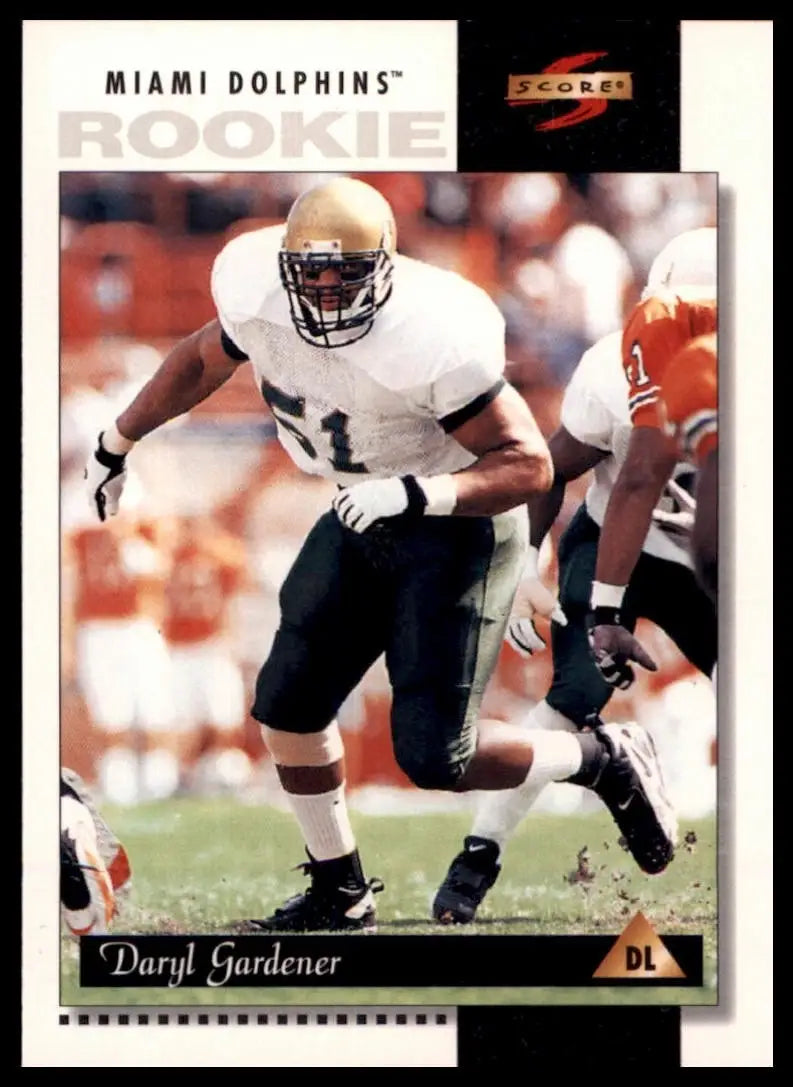 1996 Score Rookie Daryl Gardener #233 Miami Dolphins Football Card NFL Sports - Football Card Single