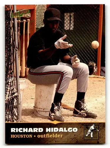 Original gloss Richard Hidalgo baseball card from 1996 Scoreboard All Sport PPF Plus