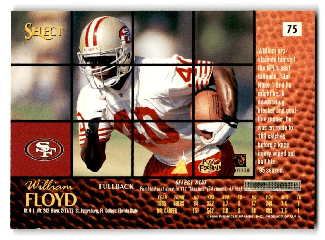 1996 Select #75 William Floyd - Football Card Single