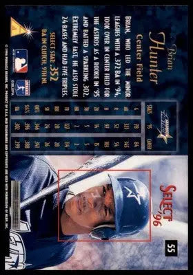 1996 Select Brian Hunter 55 Tampa Bay Devil Rays NM - Baseball Card Single