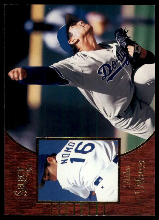 1996 Select Hideo Nomo 73 Los Angeles Dodgers NM - Baseball Card Single