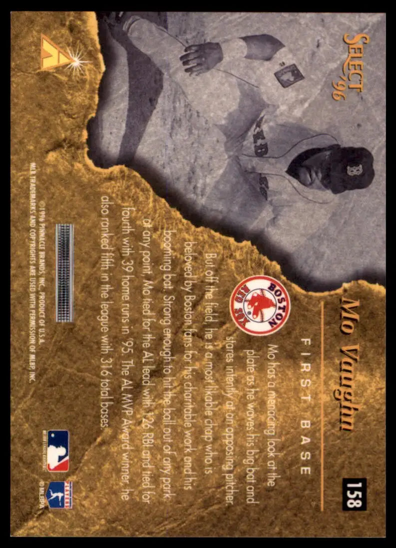 1996 Select Mo Vaughn 158 South Bend Cubs NM - Baseball Card Single