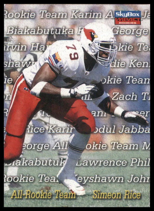 1996 SkyBox Impact Rookies - All-Rookie Team Simeon Rice 10 Arizona Cardinals NM - Football Card Single