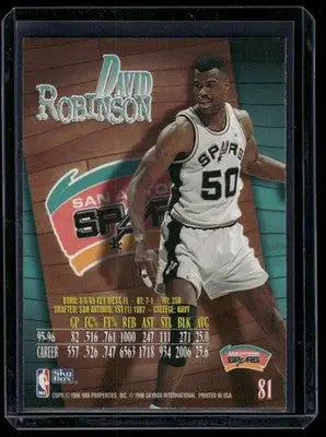 1996 SkyBox Z-Force David Robinson #81 Basketball - Basketball Card Single