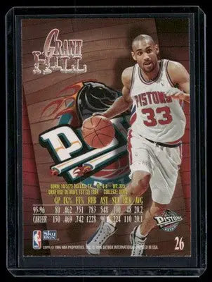 1996 SkyBox Z-Force Grant Hill #26 Basketball - Basketball Card Single