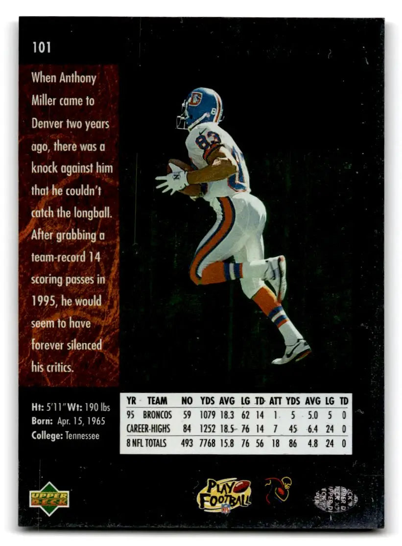 1996 SP #101 Anthony Miller - Football Card Single