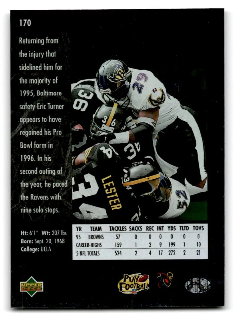1996 SP #170 Eric Turner - Football Card Single