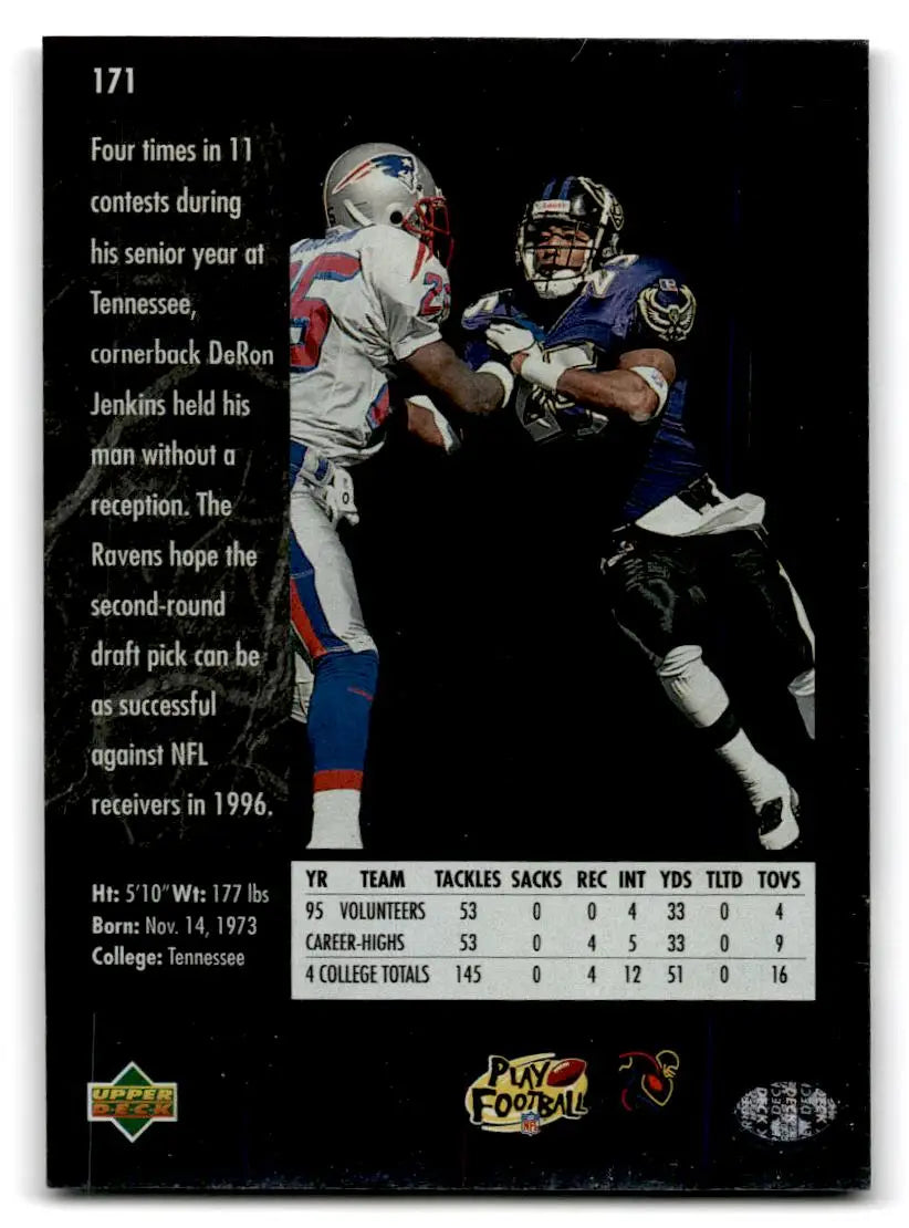 1996 SP #171 DeRon Jenkins - Football Card Single