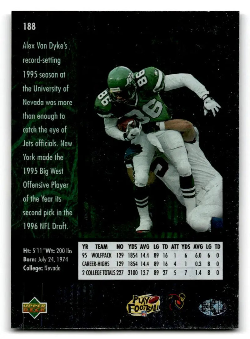 1996 SP #188 Alex Van Dyke - Football Card Single