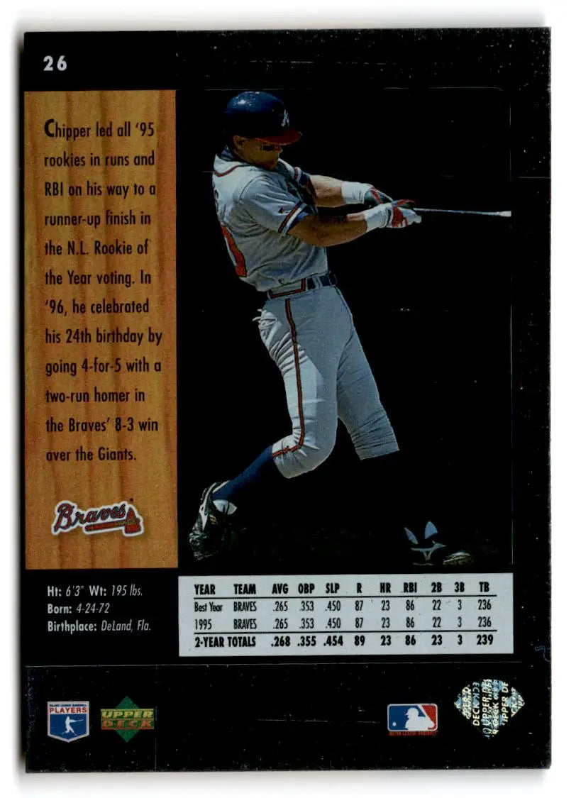 1996 SP #26 Chipper Jones - Baseball Card Single