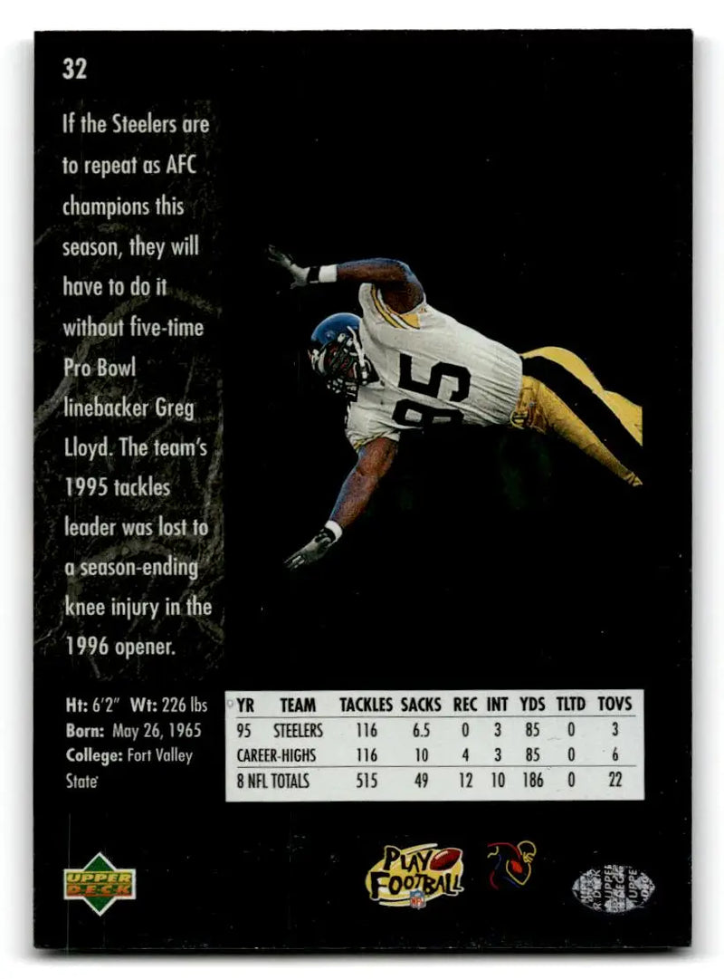 1996 SP #32 Greg Lloyd - Football Card Single