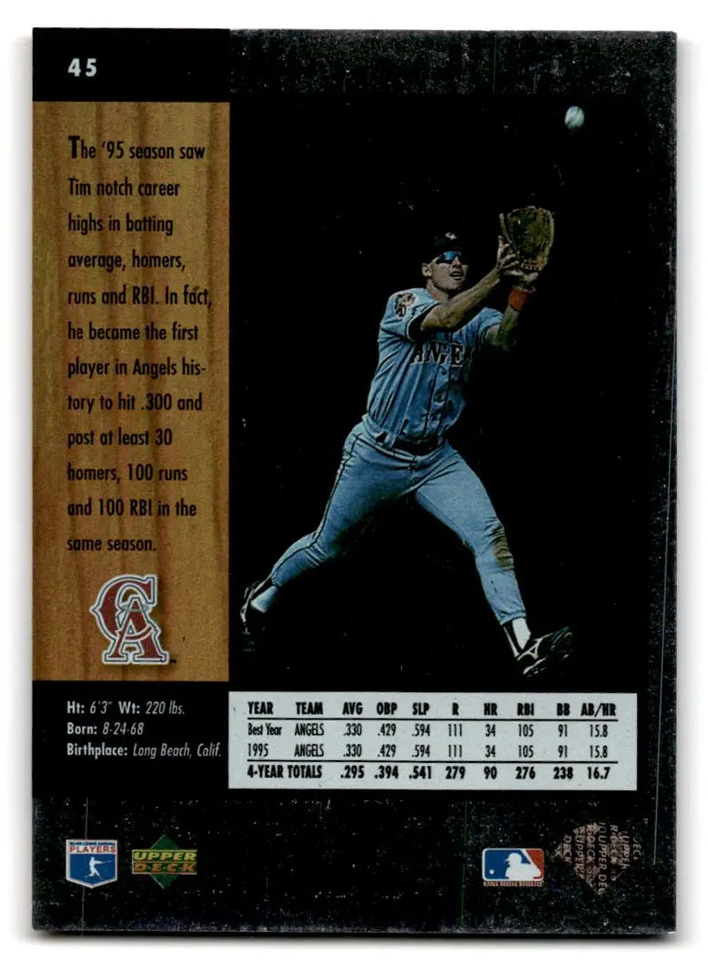 1996 SP #45 Tim Salmon - Baseball Card Single