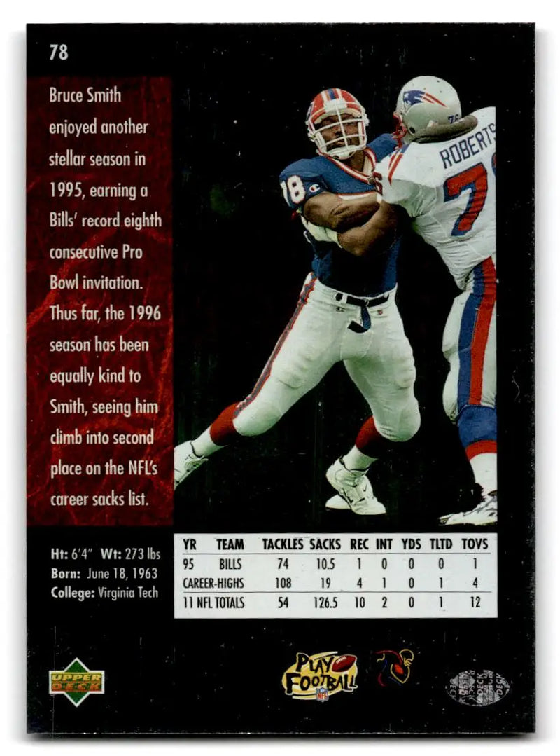 1996 SP #78 Bruce Smith - Football Card Single