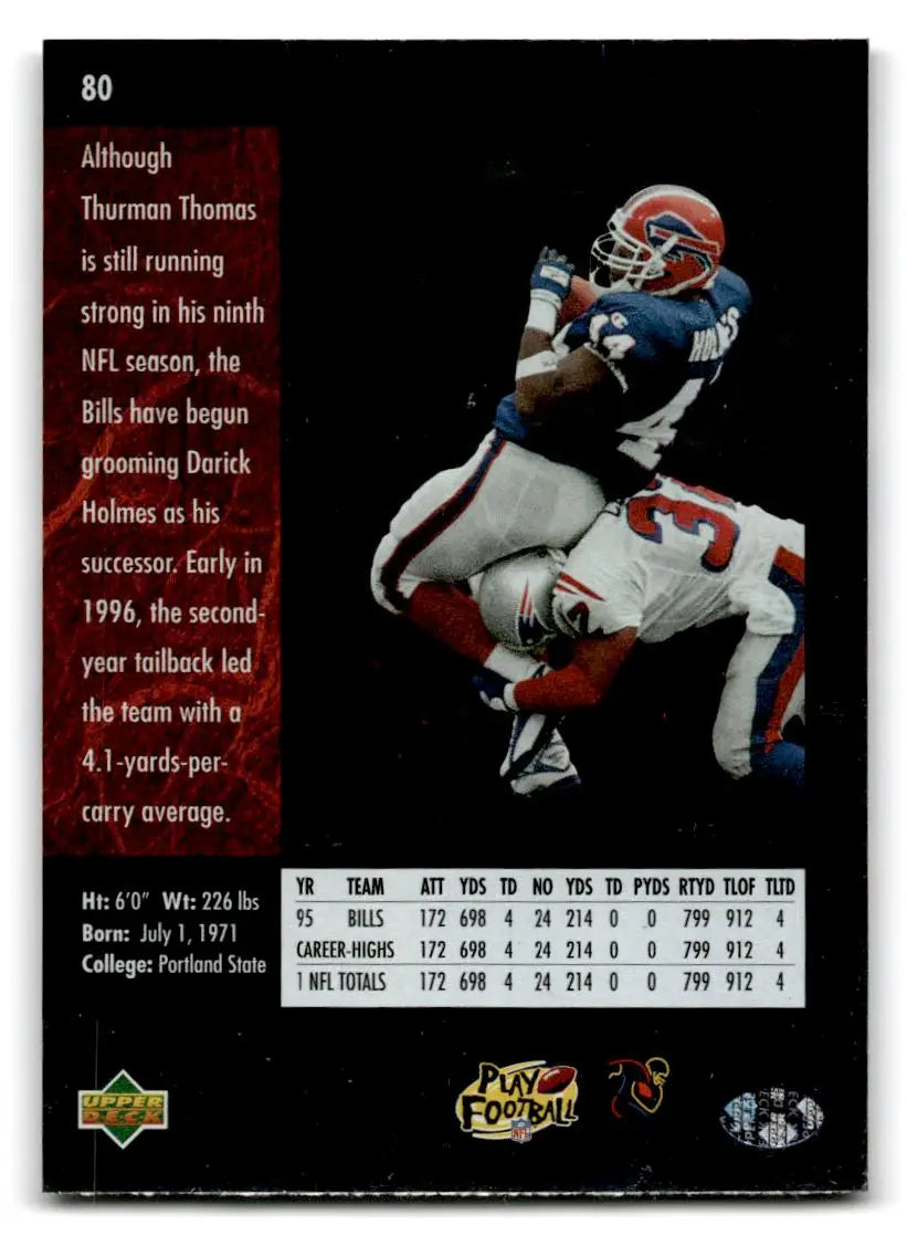 1996 SP #80 Darick Holmes - Football Card Single