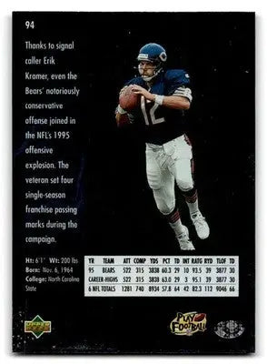 1996 SP #94 Erik Kramer - Football Card Single