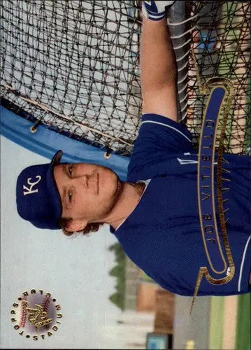 Original gloss 1996 Stadium Club Joe Vitiello baseball card featuring Royals player