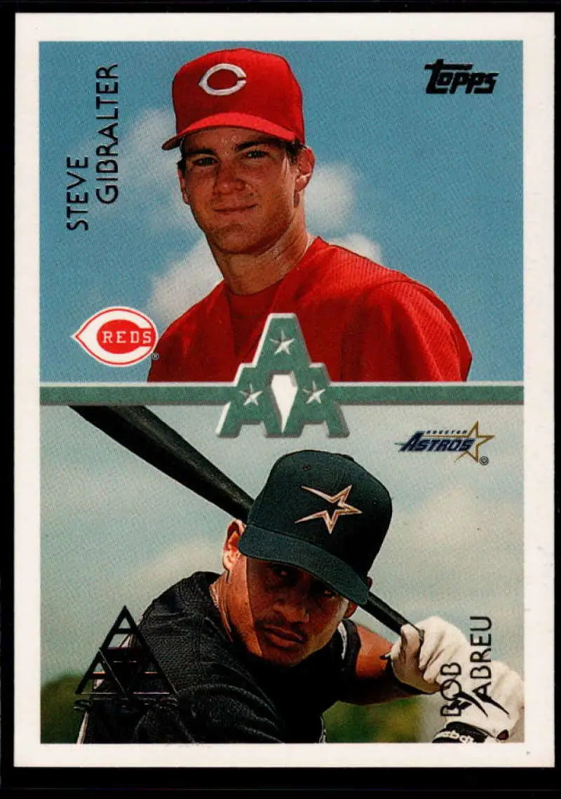 1996 Topps #101 Steve Gibralter/Bob Abreu NM-MT Cincinnati Reds/Houston Astros Baseball Card - Baseball Card Single