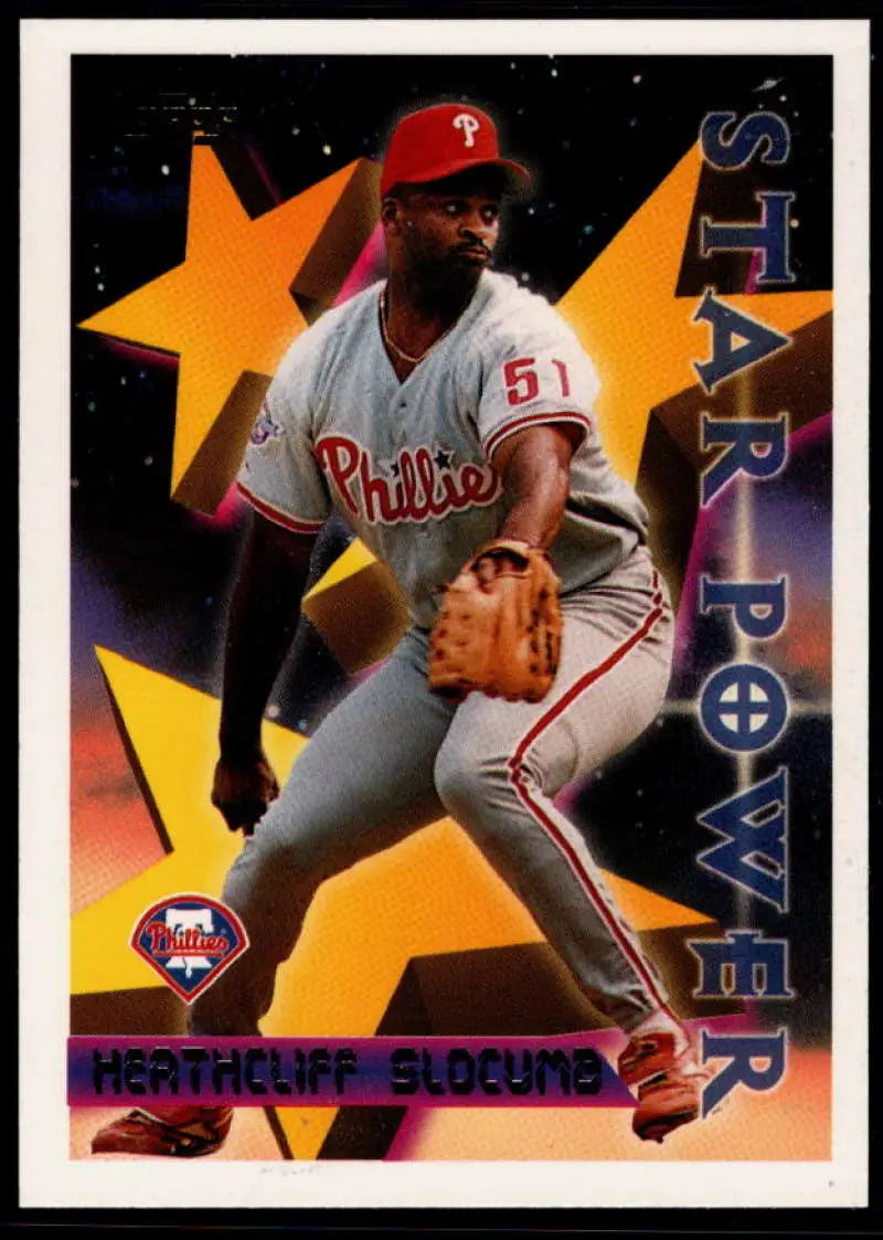 1996 Topps #11 Heathcliff Slocumb NM-MT Philadelphia Phillies Baseball Card - Baseball Card Single