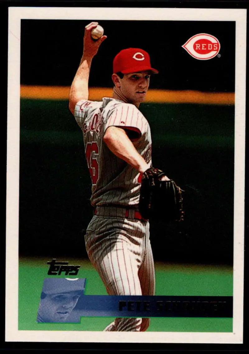 1996 Topps #112 Pete Schourek NM-MT Cincinnati Reds Baseball Card - Baseball Card Single