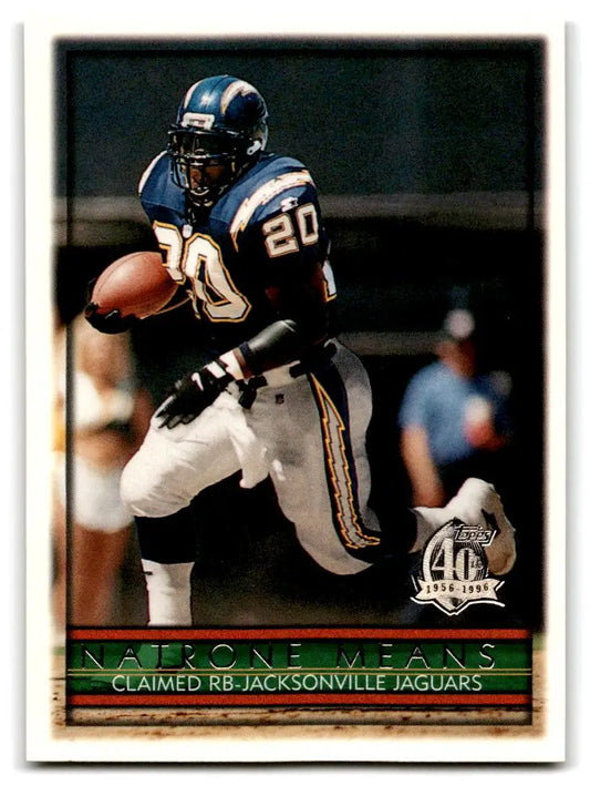 1996 Topps #117 Natrone Means - Football Card Single