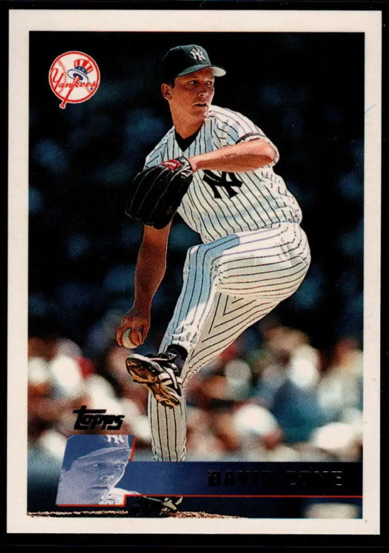 1996 Topps #124 David Cone NM-MT New York Yankees Baseball Card - Baseball Card Single