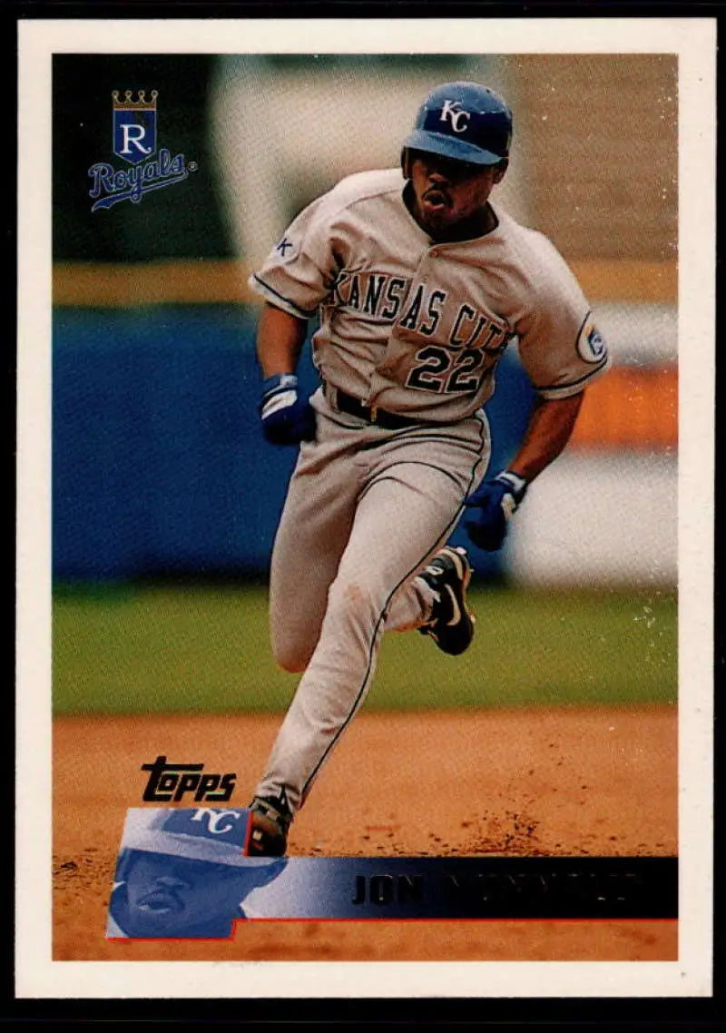 1996 Topps #137 Jon Nunnally NM-MT Kansas City Royals Baseball Card - Baseball Card Single