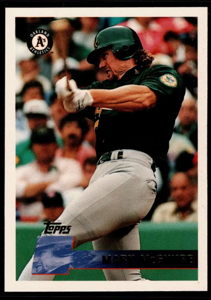 1996 Topps #145 Mark McGwire NM-MT Oakland Athletics Baseball Card - Baseball Card Single