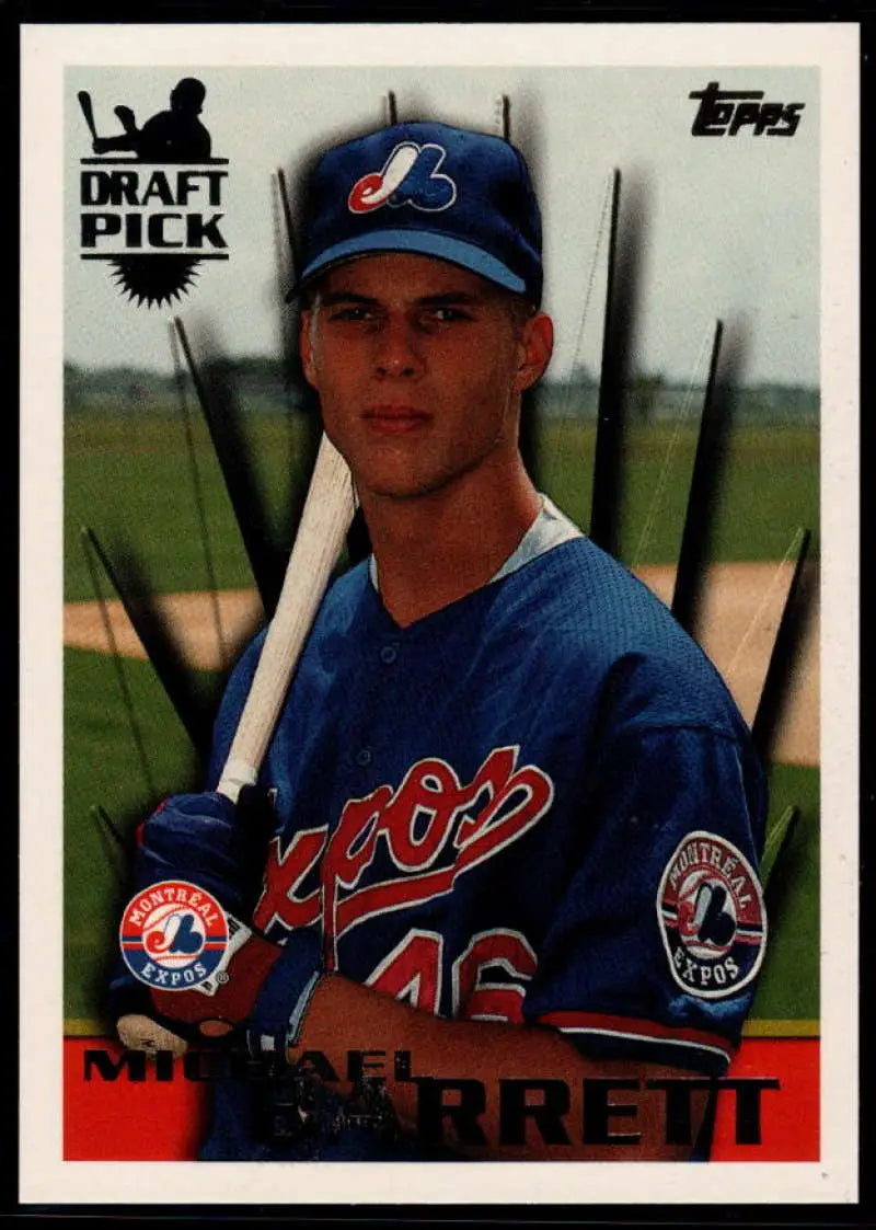 1996 Topps #15 Michael Barrett NM-MT Montreal Expos Baseball Card - Baseball Card Single